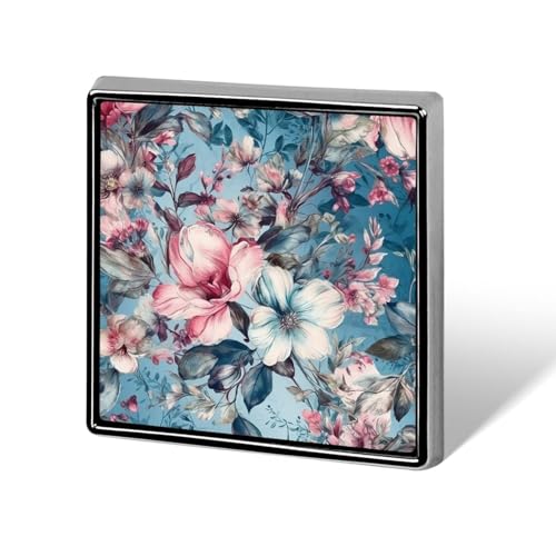 Romantische natürliche Blumen quadratische Anstecknadel Damen Neuheit Knöpfe & Pins Metall Abzeichen Niedliche Brosche Pin Retro Pinback Abzeichen Mode Tasche Pins für Hut Rucksäcke Krawatte Anzug von QMNVBDS