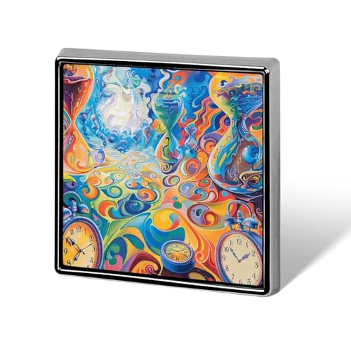 Uhr und Sanduhr quadratische Anstecknadel für Damen, Neuheit Knöpfe & Anstecknadeln, Metallabzeichen, niedliche Brosche, Retro-Pin-Anstecknadel, modische Taschennadeln für Hut, Rucksäcke, Krawatte Uhr und Sanduhr quadratische Anstecknadel für Damen, Neuheit Knöpfe & Anstecknadeln, Metallabzeichen, niedliche Brosche, Retro-Pin-Anstecknadel, modische Taschennadeln für Hut, Rucksäcke, Krawatte von QMNVBDS