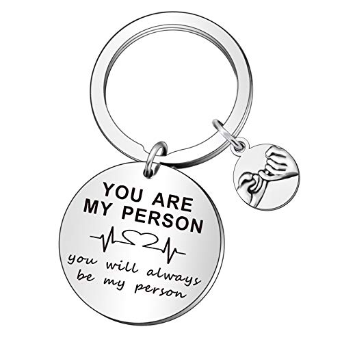 QMVMV Schlüsselanhänger mit Aufschrift "You are My Person", für Damen, Teenager, Mädchen, beste Freunde, Geburtstag, Valentinstag von QMVMV