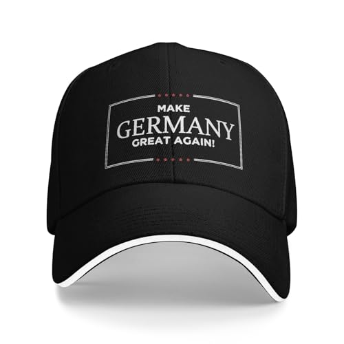 Bedruckte Gewaschene nostalgische Baumwolle Make Germany Great Again Red Stars Wandern Baseballmützen für Herren Custom Hip Hop Trucker Cap Mädchen Pool Party Sonnenhut Geschenk von QNBUFOY