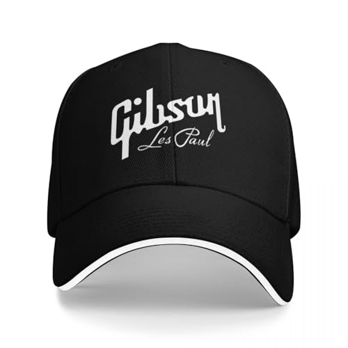 QNBUFOY Klassische Gewaschene universelle Druck ModeWeiß G-Gibsons Buchstaben Custom Baseball Caps Männer Gitarre Erwachsene Männlich Strand Papa Hut Snapback Capgift von QNBUFOY