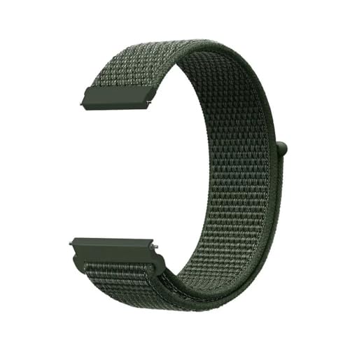 QNGMKBKTDZ 18MM Nylon Loop Band Fit for Xiaomi Fit for Mi Smart Watch Straps Frauen Armband Sport Armband Fit for Garmin Fit for Vivoactive 4S/Venu 2s Correa(Army green 05) von QNGMKBKTDZ