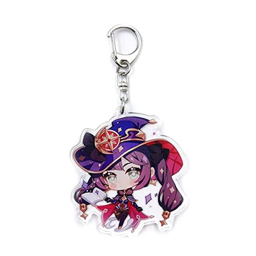 Cute Impact Gen Shin Schlüsselanhänger aus Acryl zum Aufhängen, Mona, One size von QNIYMOE