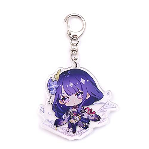 QNIYMOE Cute Impact Gen Shin Schlüsselanhänger aus Acryl zum Aufhängen, 1, One size QNIYMOE Cute Impact Gen Shin Schlüsselanhänger aus Acryl zum Aufhängen, 1, One size von QNIYMOE