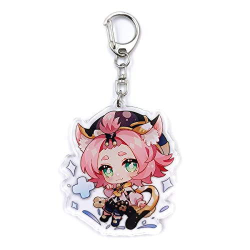 QNIYMOE Cute Impact Gen Shin Schlüsselanhänger aus Acryl zum Aufhängen, 10, One size von QNIYMOE