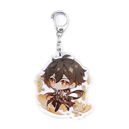 QNIYMOE Cute Impact Gen Shin Schlüsselanhänger aus Acryl zum Aufhängen, 12zl, One size von QNIYMOE