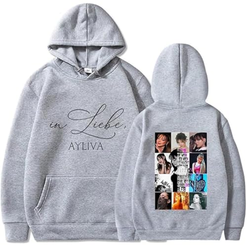 QNMGUN Ayliva 2025 Tour Hoodie, Kapuzenpullover FüR Damen Und Herren, Fashion-Serie,Grau,M QNMGUN Ayliva 2025 Tour Hoodie, Kapuzenpullover FüR Damen Und Herren, Fashion-Serie,Grau,M von QNMGUN