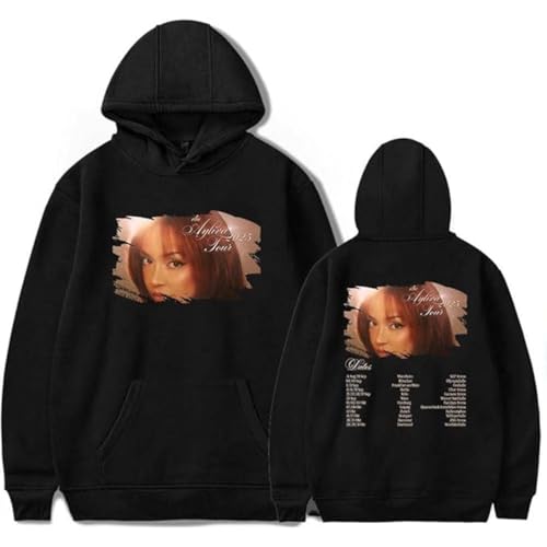 QNMGUN Ayliva Tour Hoodie, Kapuzenpullover FüR Damen Und Herren, Fashion-Serie,Schwarz,S QNMGUN Ayliva Tour Hoodie, Kapuzenpullover FüR Damen Und Herren, Fashion-Serie,Schwarz,S von QNMGUN