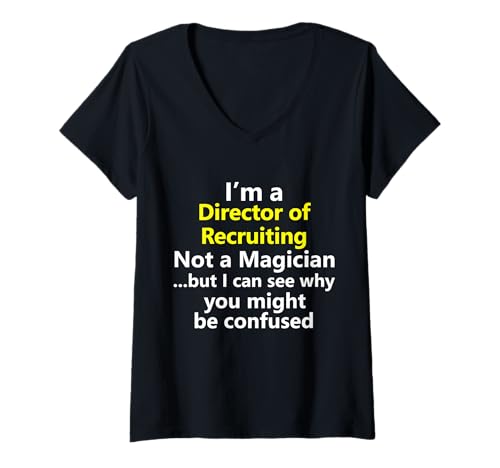 Damen Direktor der Rekrutierung von Basketball-Fußballsportmannschaft Job T-Shirt mit V-Ausschnitt von QNZGyYBLWJHBSY Creations Co
