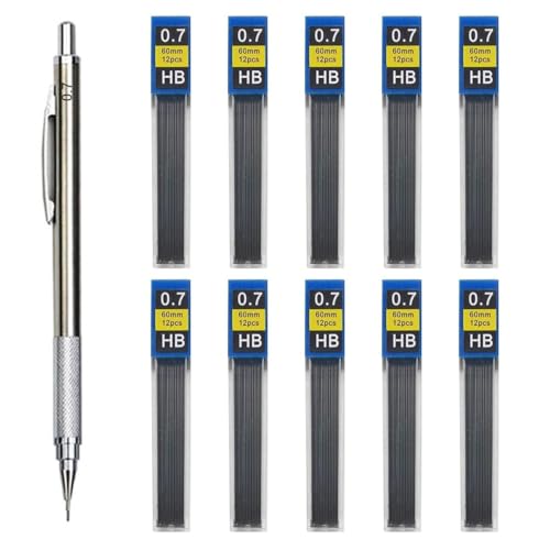 QOCUILC 120 Stück Bleistiftminen, Bleistiftmine 0,7 mm, mit 1 Automatikstift, glatte und klare Schrift, zum Skizzieren und Zeichnen QOCUILC 120 Stück Bleistiftminen, Bleistiftmine 0,7 mm, mit 1 Automatikstift, glatte und klare Schrift, zum Skizzieren und Zeichnen von QOCUILC