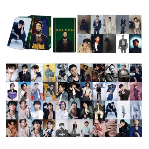 QOCUILC BTS Fotokarten,55PCS Kpop Photocards,Enhypen Photocards,K-Pop Sammelkarten,Lomo Cards,BTS Postkarten Karte(Jung Kook) von QOCUILC