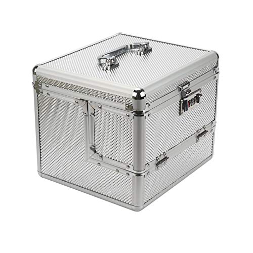 QOHNK Mode Professionelle Make-Up Tasche Frauen Kosmetiktasche High End Weibliche Schönheit Make-Up Box Große Pinsel Schmuck Reise Make-Up Box von QOHNK
