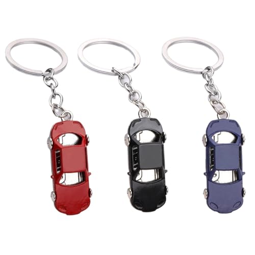QOMJUFA 3 Stück Schlüsselanhänger Auto Mini Schlüsselanhänger VintageModellauto Anhänger Mini Spielzeugauto Handtasche Rucksack Dekoration Ostern Frühling Geburtstag Geschenke von QOMJUFA