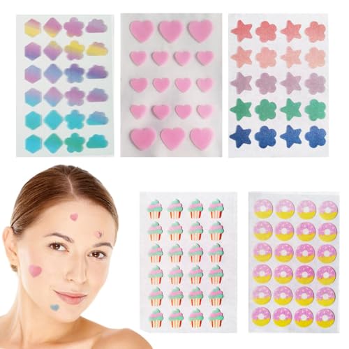 QOMJUFA Pimple Patch Pickel Patch Akne Patches Wasserdichte Atmungsaktive Acne Patch Pflaster Anti Unterschiedliche Formen von QOMJUFA