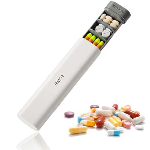 Tablettenbox 7 Tage, Tägliche Pillendose, Wöchentliche Reise Medikamentenbox, Pillenbox für Vitamine, Medikamente, Pillen, Tabletten Organizer für unterwegs Tablettenbox 7 Tage, Tägliche Pillendose, Wöchentliche Reise Medikamentenbox, Pillenbox für Vitamine, Medikamente, Pillen, Tabletten Organizer für unterwegs von QOMJUFA