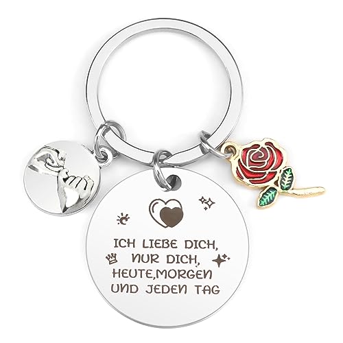 Geschenke für Freundin,Schlüsselanhänger Freundin,Valentinstag Geschen für Sie Weihnachtsgeschenke für Freundin Geburtstagsgeschenk Jahrestag Geschenk für Ihn Partner Geschenke keychain Liebhaber23 von QONCV