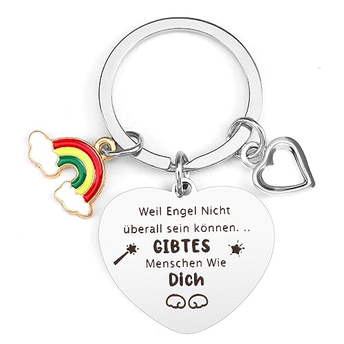 QONCV Dankeschön Geschenke Schlüsselanhänger Engel Danke Geschenk Sinnvolle Geschenke Personalisierte Geschenkideen Weihnachtsgeschenke Geburtstagsgeschenk für Mama Papa Freund Arzt Krankenschwester von QONCV