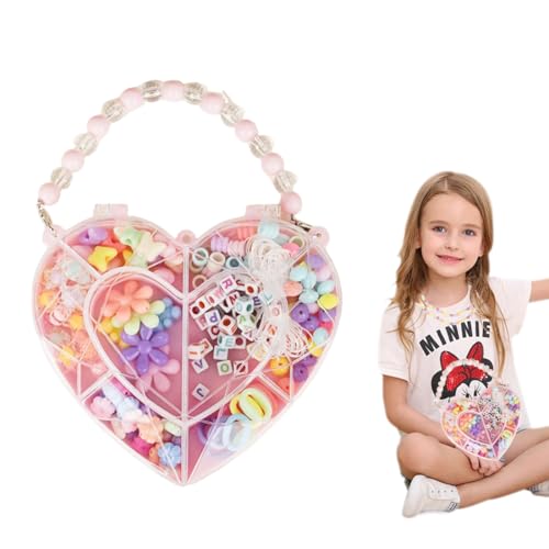 QOWIJEX Geschenke für Mädchen, Bastelset Kinder ab 6 Jahr DIY Perlen Zum Auffädeln, Basteln Mädchen 8 Jahre Armbänder Selber Machen Mehrfarbig, Einschulung Mädchen Geschenk 4 5 6 7 8 9 Jahre von QOWIJEX