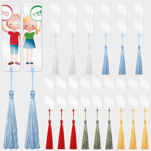 QOWUXHZ 15 Stück Lesezeichen Personalisiert Lesezeichen Mit Quaste Kabelloser Lesebegleiter Vergoldetes Lesezeichen Gepresste Blumen Lesezeichen Harz Blumen Klare Lesezeichen Seitenmarkierungen von QOWUXHZ