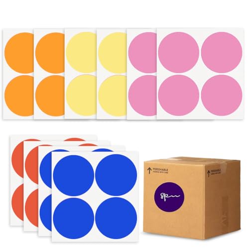 QOWUXHZ 40 Stück Bunte Klebepunkte Klebepunkte Selbstklebend Farbig Aufkleber Markierungspunkte Etiketten Für Lager Büro 100Mm 5 Farben von QOWUXHZ
