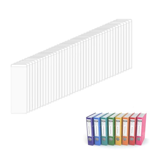 QOWUXHZ 40 Stück Etikettenhalter Selbstklebend Selbstklebetaschen Transparent Visitenkartentaschen Kleben Zum Schutz Ihrer Karten Oder Fotos 2.5X7.5Cm Mit Leeren Etikettenkarten Geliefert von QOWUXHZ