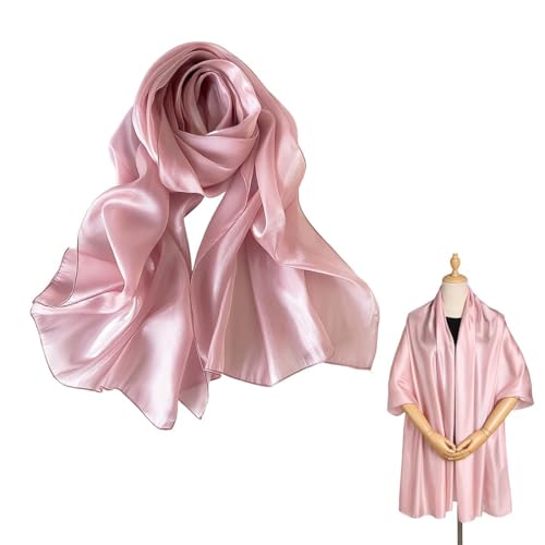 QOWUXHZ Stola Damen Halstuch Chiffon Sommer Schal Damen Festliche Stola Für Abendkleid Oder Brautkleid Hochzeit Scarf Rosa Geschenk Zum Muttertag von QOWUXHZ