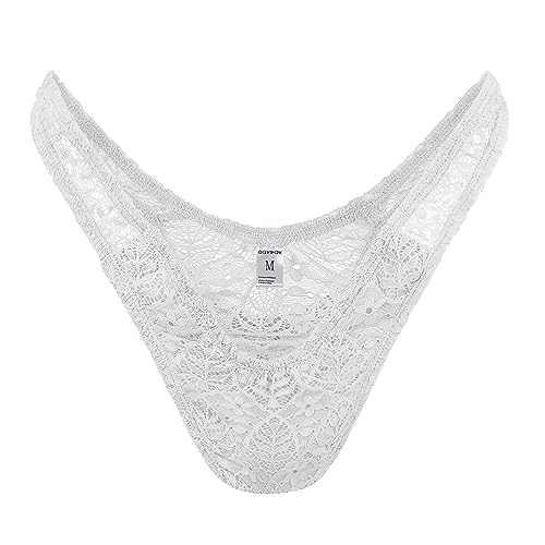 QOYDOY Crossdressing Verstecken Gaff Höschen Spitze Transgender Tucking Shaping Slip Weich Atmungsaktiv, Weiss/opulenter Garten, M von QOYDOY