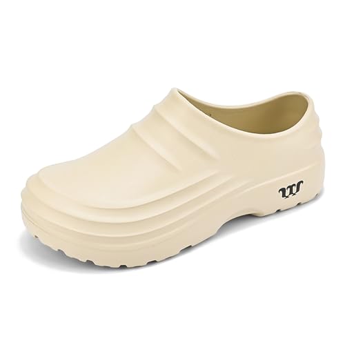QPAO Arbeitsschuhe für Damen und Herren, rutschfeste Clogs, Küchenschuhe, bequeme Damen-Clogs, Strandschuhe, Beige 602, 7 Women/5 Men QPAO Arbeitsschuhe für Damen und Herren, rutschfeste Clogs, Küchenschuhe, bequeme Damen-Clogs, Strandschuhe, Beige 602, 7 Women/5 Men von QPAO