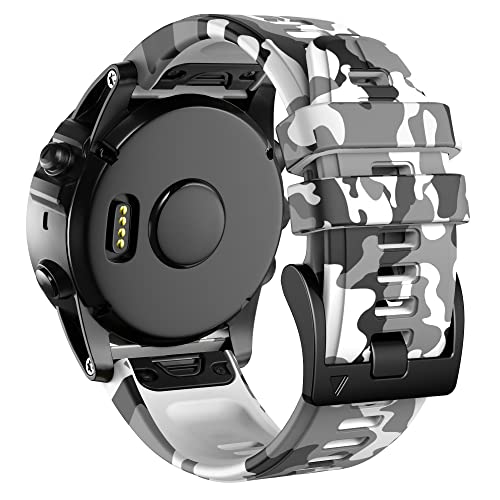 QPDRNC 22/26 mm Armband für Garmin Fenix 7 7X 5 5X 6 6X Pro 935 945 Smart Watch bedrucktes Sport-Schnellverschluss-Armband aus Silikon, For Fenix 5X 5X Plus, Achat von QPDRNC