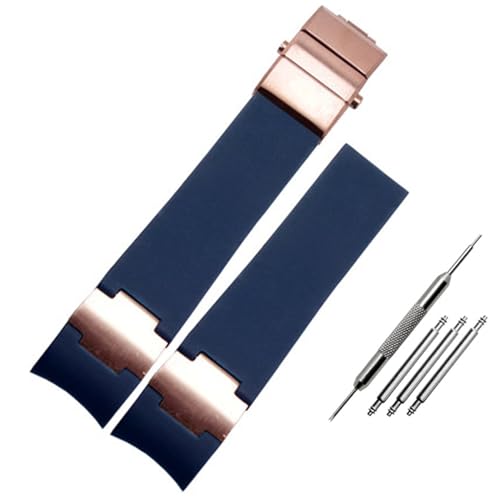 QPDRNC 22 x 20 mm Taucher und Marine wasserdichtes Silikon-Gummi-Uhrenarmband für Ulysse Nardin Man Armbandwerkzeuge, 22 mm, Achat von QPDRNC