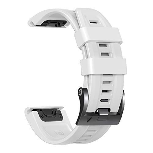 QPDRNC 22 x 26 mm Schnellverschluss-Armband aus Silikon für Garmin Fenix 7, 7X, 6, 6X, Pro, 5, 5X, Plus, 3, 3HR, offizielle Schraubschnalle, Smart-Armbänder, 26mm Fenix 3 3HR, Achat von QPDRNC