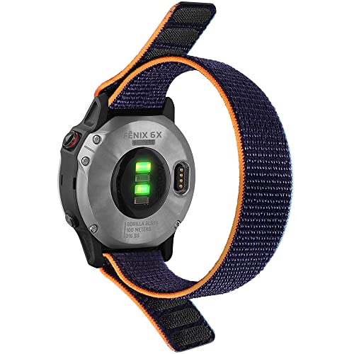 QPDRNC 26 20 22 mm Nylon Uhrenarmband für Garmin Fenix 7X 6X Pro 7 7S 6 6S 5X 5 5S Plus/Venu 2 Plus Klettverschluss Schnelltrocknendes Armband, 20 mm, Achat von QPDRNC