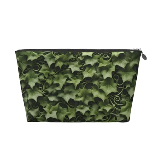 Make-up-Tasche für Damen, Motiv: florale Wirbel, Efeu-Druck, wasserdicht, Leder, Reise-Kulturbeutel für Toilettenartikel, Kosmetiktasche, silber, Einheitsgröße, Kulturbeutel Make-up-Tasche für Damen, Motiv: florale Wirbel, Efeu-Druck, wasserdicht, Leder, Reise-Kulturbeutel für Toilettenartikel, Kosmetiktasche, silber, Einheitsgröße, Kulturbeutel von QPIPGER