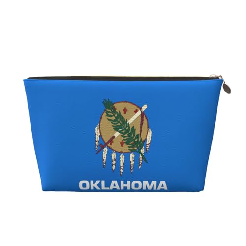 Oklahoma Make-up-Tasche für Damen, wasserdicht, Leder, Reise-Kulturbeutel für Toilettenartikel, Kosmetiktasche, gold, Einheitsgröße, Kulturbeutel Oklahoma Make-up-Tasche für Damen, wasserdicht, Leder, Reise-Kulturbeutel für Toilettenartikel, Kosmetiktasche, gold, Einheitsgröße, Kulturbeutel von QPIPGER