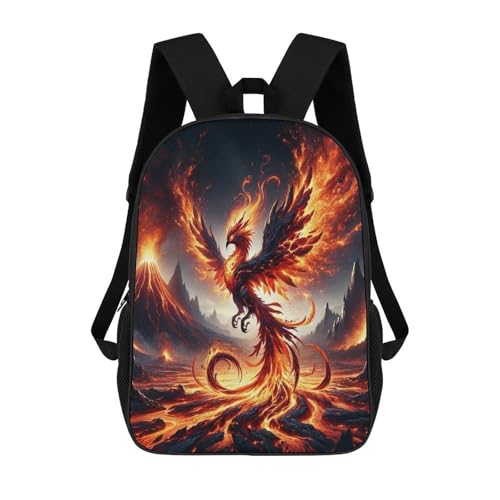 QPIRINMEX Rucksack Schule Phönix Rucksack Für Kinder Von 10 Bis 11 Jahren Schulranzen Mädchen 1. Klasse Kunst Leichter Reise Outdoor Freizeit von QPIRINMEX