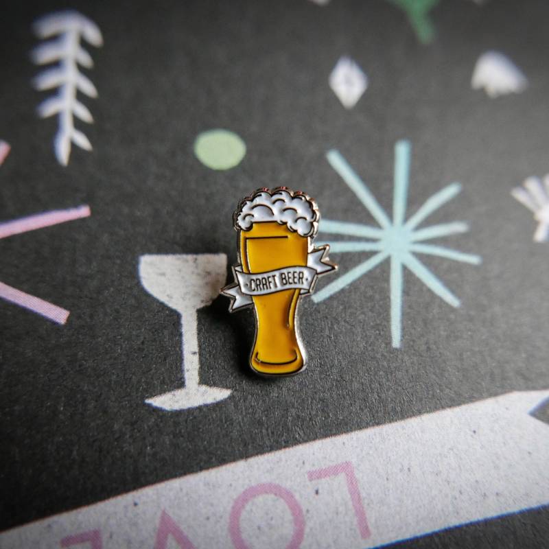 Craft-Bier-Mini-Anstecknadel - Bierbrosche von QPin