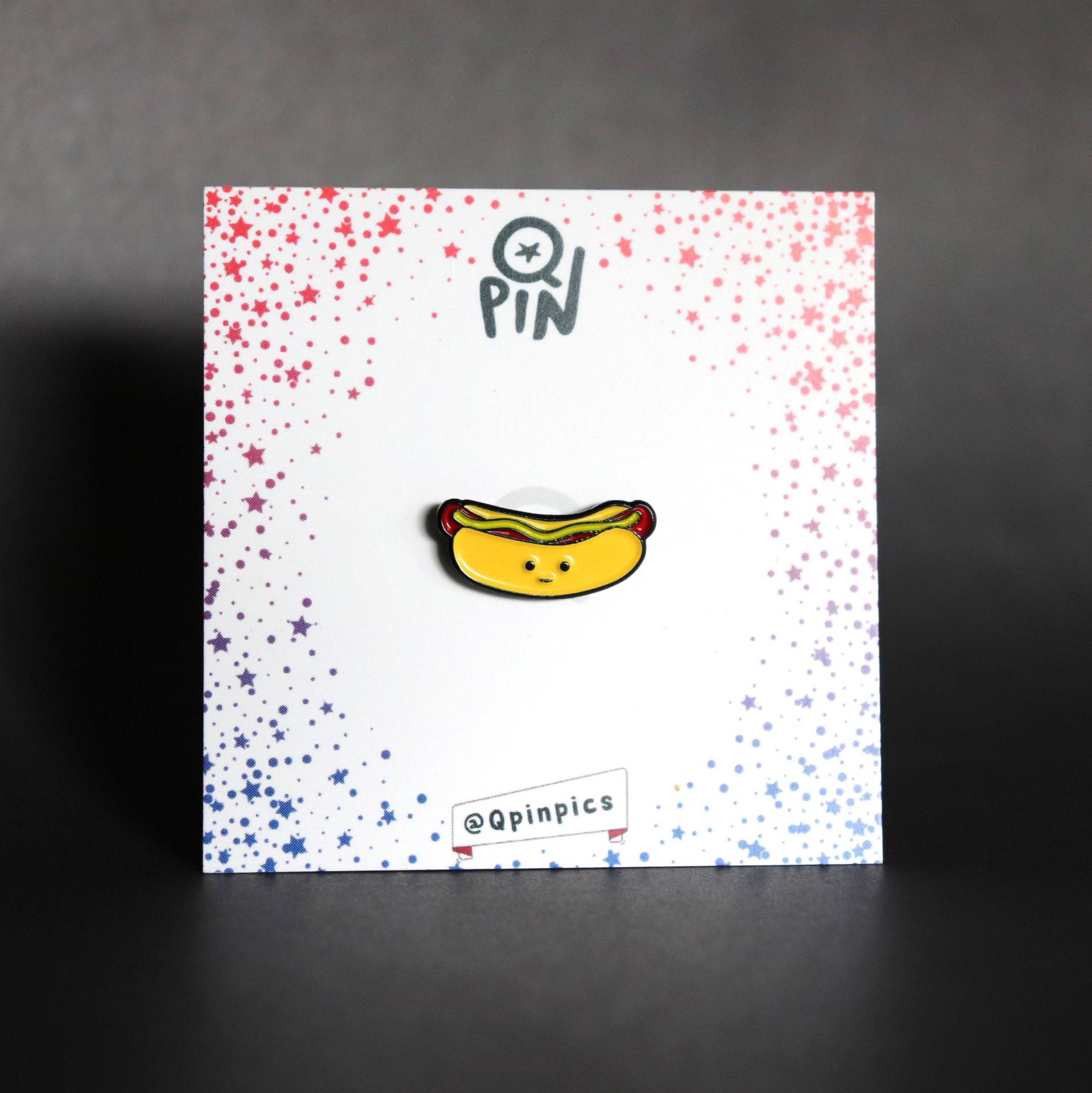 Hot Dog Pin - Emaille Wurst Essen American 4. Juli von QPin