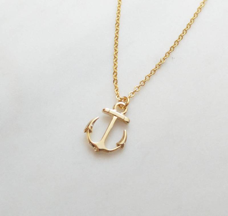 Anker Anhänger Poliert Gold Silber Halskette Anker Anhänger Poliert Gold Silber Halskette von QQ47