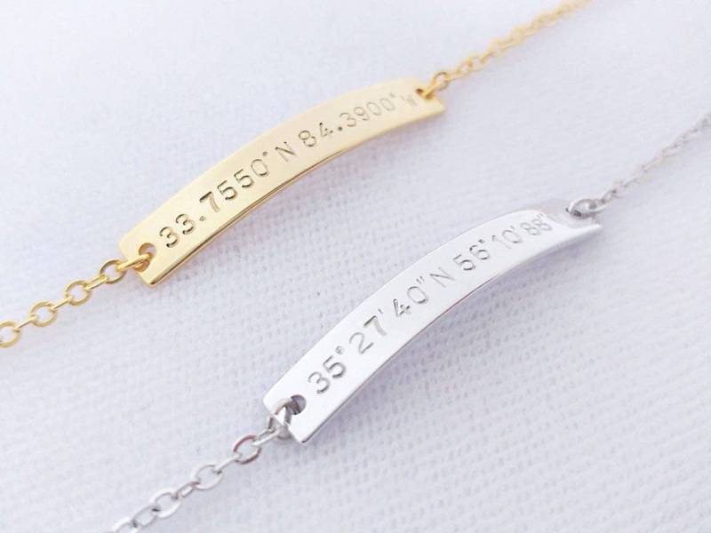 Benutzerdefinierte Hand Gestempelt Gold Silber Koordinaten Armband, Standort Gps Breite Längengrad Personalisierte Bar Armreif Hochzeitsgeschenk Benutzerdefinierte Hand Gestempelt Gold Silber Koordinaten Armband, Standort Gps Breite Längengrad Personalisierte Bar Armreif Hochzeitsgeschenk von QQ47