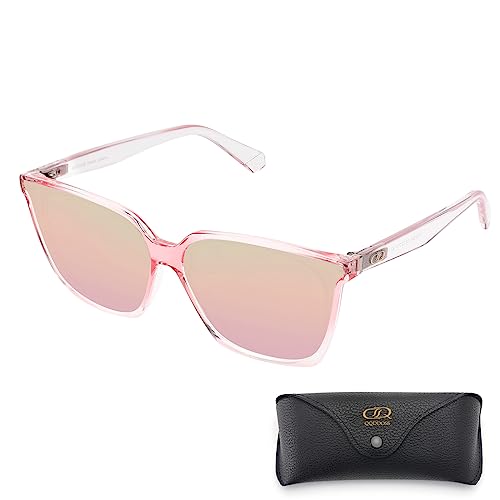 QQDDOSS Vintage-Stil Platz Herren-Damen-Sonnenbrillen Klassische Trendige Gespiegelt Sonnenbrille für Frauen mit UV400-Schutz von QQDDOSS