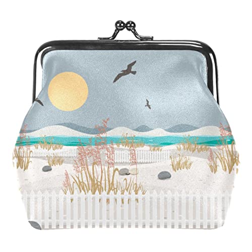 Aquarell Frühling Landschaft Berg Schnalle Geldbörse Vintage Beutel Schnalle Clutch Tasche Kiss-Lock Wechselgeldbörse Floral Verschluss Geldbörsen für Frauen Mädchen, Mehrfarbig 15, Einheitsgröße, Taschen-Organizer von QQIAEJIA