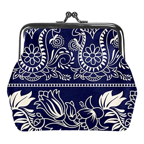 BeautifulHandDrawnVectorBohoStyle Schnalle Geldbörse Vintage Beutel Schnalle Clutch Bag Kiss-Lock Wechselgeldbörse Floral Verschluss Geldbörsen für Frauen Mädchen, Mehrfarbig 15, Einheitsgröße, von QQIAEJIA