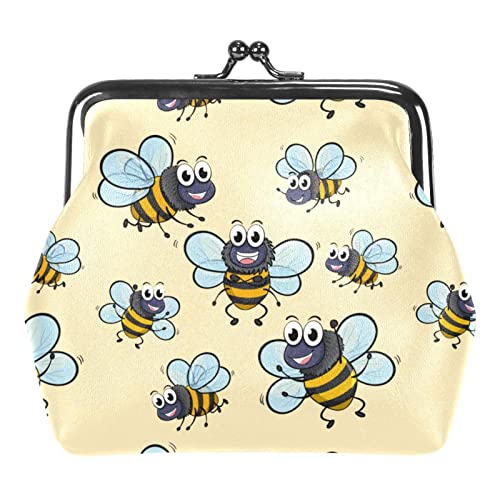 Cartoon Nette Gelbe Insekten Bienen Muster Münze Geldbörse Kuss Schloss Ändern Geldbörse Vintage Schmuck Beutel, Mehrfarbig 03, Einheitsgröße, Taschen-Organizer von QQIAEJIA