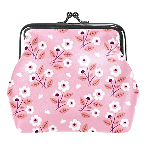 Daisy Flower Buckle Coin Purse Vintage Pouch Buckle Clutch Bag Kiss-Lock Change Purse Floral Clasp Closure Wallets for Women Girl, Mehrfarbig 03, Einheitsgröße, Taschen-Organizer von QQIAEJIA