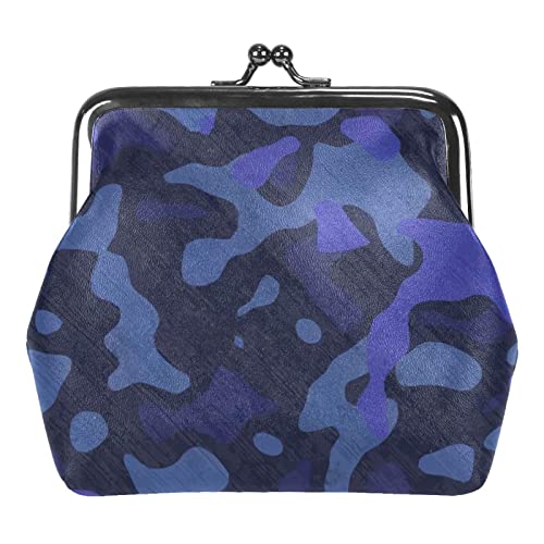 Dunkelgrün Militär Camouflage Muster Schnalle Geldbörse Vintage Beutel Schnalle Clutch Tasche Kiss-Lock Wechselgeldbörse Floral Verschluss Geldbörsen für Frauen Mädchen, Mehrfarbig 06, Einheitsgröße, von QQIAEJIA