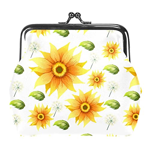 Grüne Blätter Schnalle Geldbörse Vintage Beutel Schnalle Clutch Tasche Kiss-Lock Wechselgeldbörse Floral Verschluss Geldbörsen für Frauen Mädchen, Mehrfarbig 15, Einheitsgröße, Taschen-Organizer von QQIAEJIA