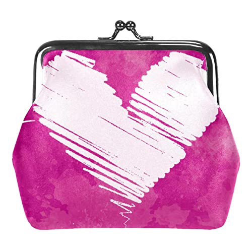 Kleine Schnalle Geldbörse Happy Valentine's Day Liebe Aquarell Herz Beutel Kiss-Lock Verschluss Ändern Geldbörse Geldbörsen, Mehrfarbig 19, Einheitsgröße, Taschen-Organizer von QQIAEJIA