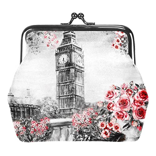 Kompass Wind Rose Schnalle Geldbörse Vintage Pouch Schnalle Clutch Bag Kiss-Lock Wechselgeldbörse Floral Verschluss Geldbörsen für Frauen Mädchen, Mehrfarbig 10, Einheitsgröße, Taschen-Organizer von QQIAEJIA