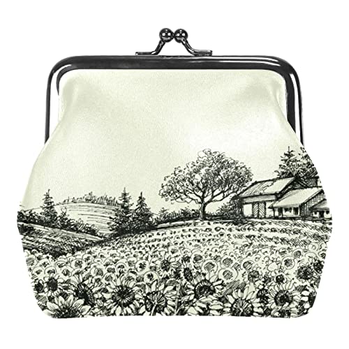 Lavendel Blume Schnalle Geldbörse Vintage Beutel Schnalle Clutch Tasche Kiss-Lock Wechselgeldbörse Floral Verschluss Geldbörsen für Frauen Mädchen, Mehrfarbig 11, Einheitsgröße, Taschen-Organizer von QQIAEJIA