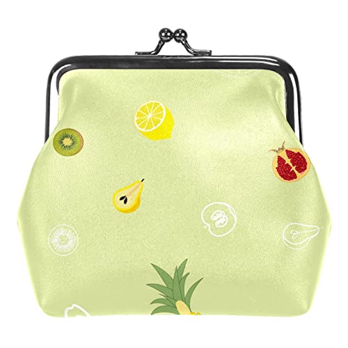 Lemon Buckle Geldbörse Vintage Pouch Schnalle Clutch Bag Kiss-Lock Change Geldbörse Floral Verschluss Geldbörsen für Frauen Mädchen, Mehrfarbig 13, Einheitsgröße, Taschen-Organizer von QQIAEJIA